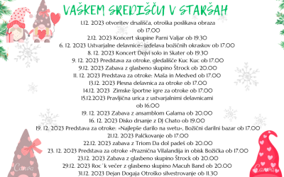 Napovednik dogodkov na drsališču na vaškem središču v Staršah